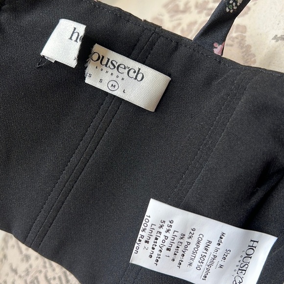 House of CB ‘Gene’ Black Floral Rose Corset Bustier - Picture 10 of 13